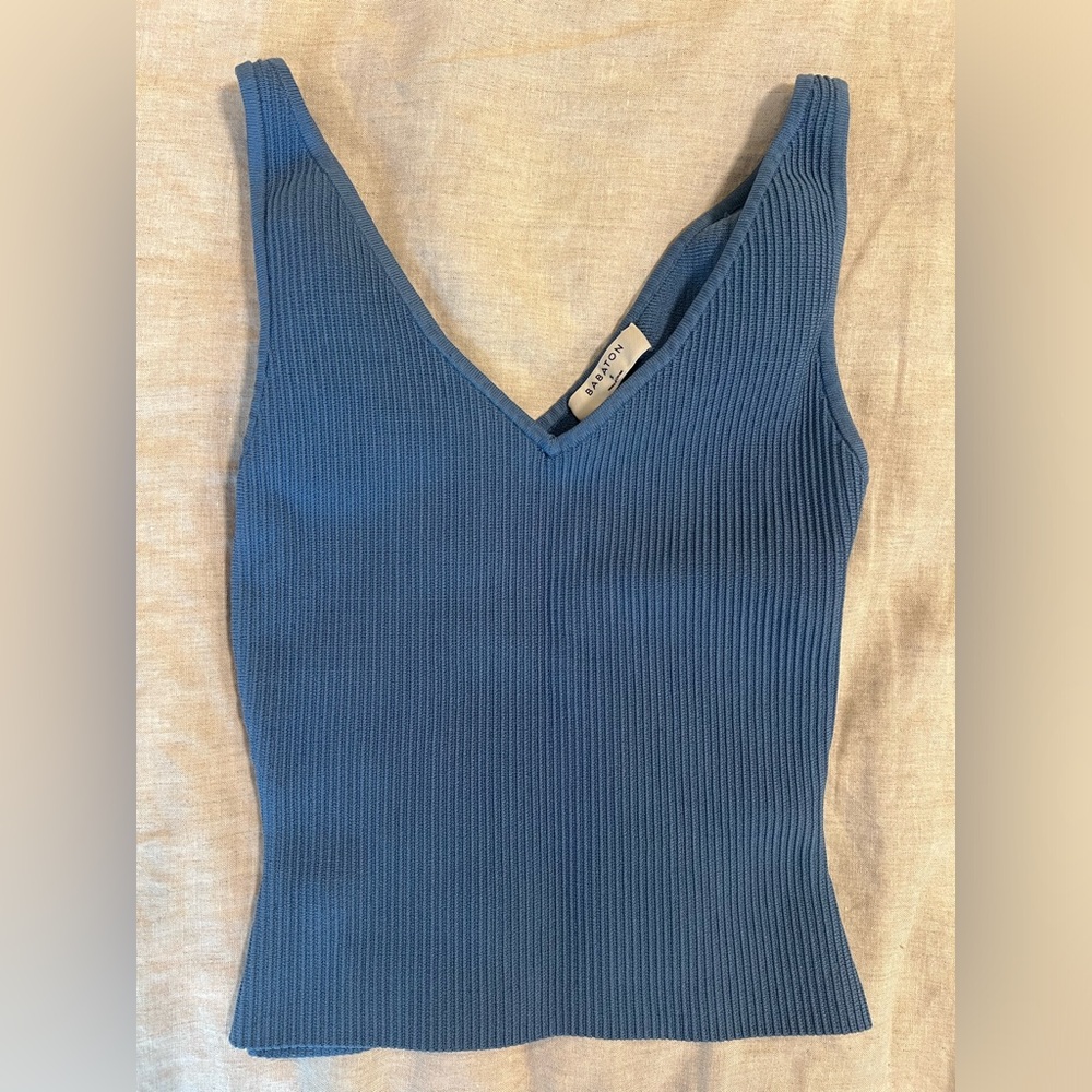 NWOT Babaton sculpt knit V-neck tank